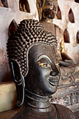 Vientiane, Laos - Wat Si Saket, The gallery around the sim houses thousands of Buddha statues in various mudras, dating  from the 16th century. 